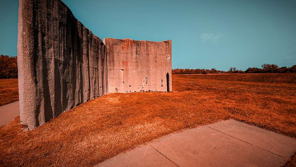 Historische Wand in Cahokia.